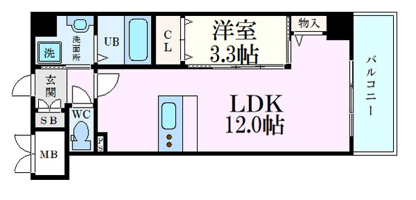 ベルエール江坂の物件間取画像